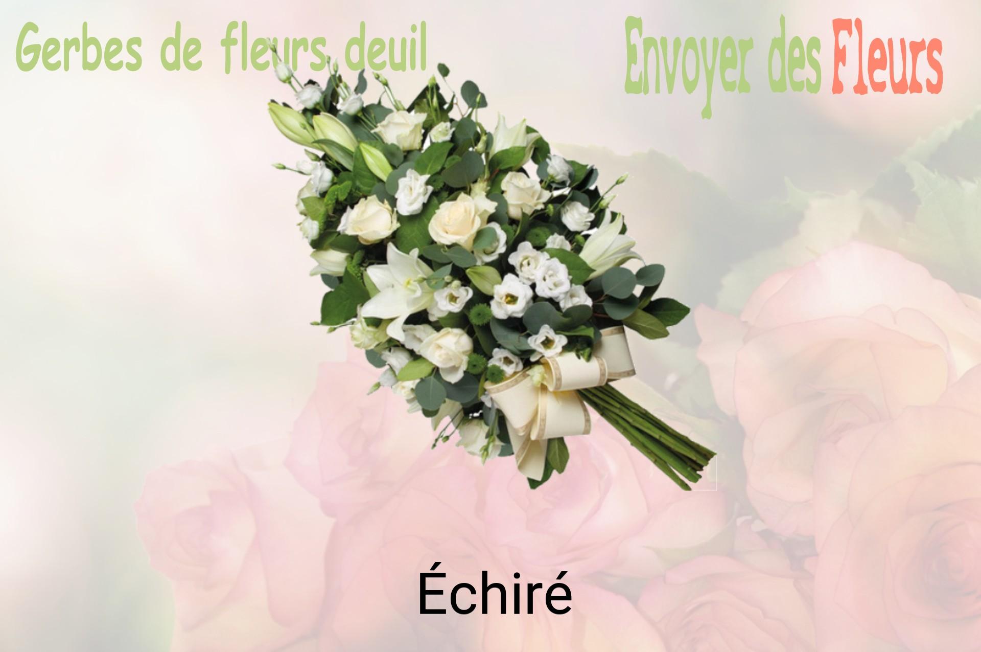 Gerbe de fleurs de deuil livrée à Échiré